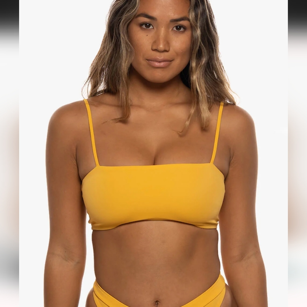 NWOT Jolyn X Eryn Krouse 'Chika' bandeau bikini top size XS, Persimmon